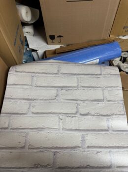 Alternative view of Wit Baksteen Behang – Realistische Steenstrip Look – Industrieel Design