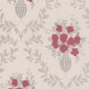 Klassiek bloemen behang vaas beige rood Rasch