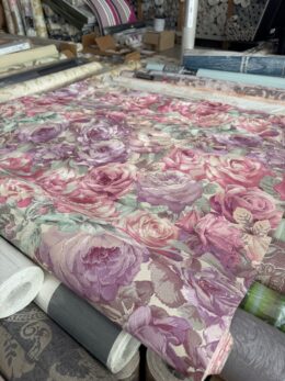 Alternative view of Roze bloemen behang 106 cm breed vlies – AS Creation groot bloemmotief