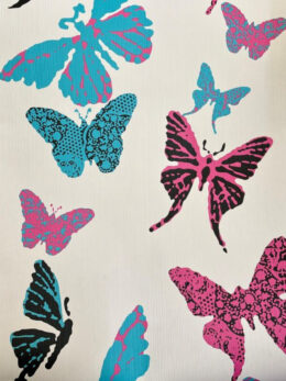 Kinderkamer behang vlinders blauw roze AS Creation