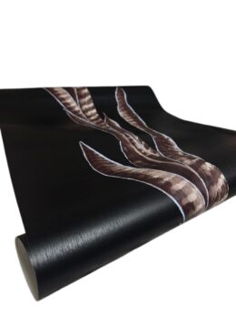 zwart behang bladeren rasch botanisch design vliesbehang